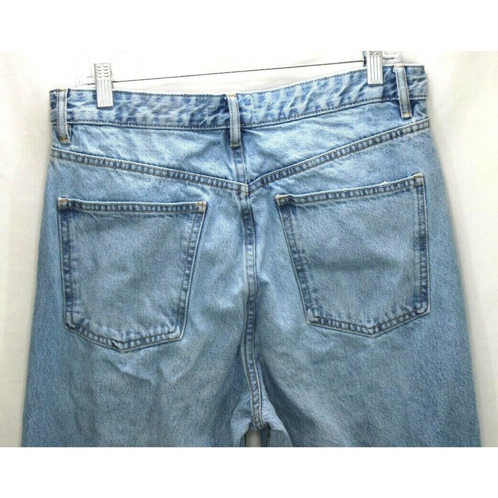 Zara Light Blue Distressed Boot Cut Jeans - Picture 4 of 9
